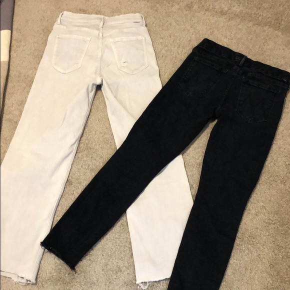 SOLD-2 pairs of mother jeans size 26-skinny &wide - Picture 2 of 2